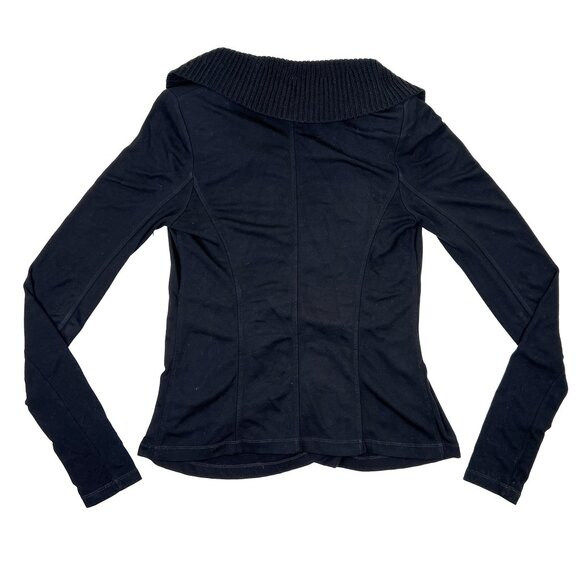 Theory Riva Classical Draped Wool Open Placket Chunky Cardigan Size P/TP - NWOT - Picture 4 of 7